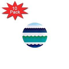 Water-border 1  Mini Magnet (10 Pack)  by nate14shop