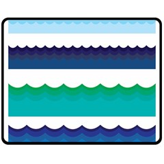 Water-border Double Sided Fleece Blanket (medium)  by nate14shop