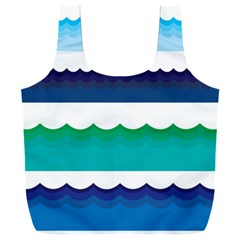 Water-border Full Print Recycle Bag (xxl) by nate14shop