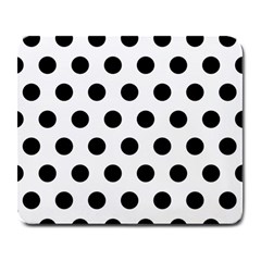 Polkadots White Large Mousepads by nate14shop