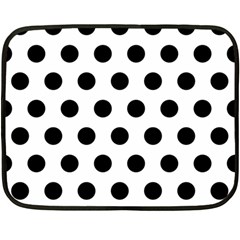 Polkadots White Fleece Blanket (mini) by nate14shop