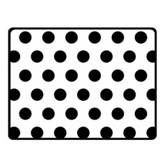 Polkadots White Fleece Blanket (small) by nate14shop