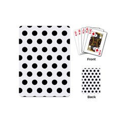 Polkadots White Playing Cards Single Design (mini) by nate14shop