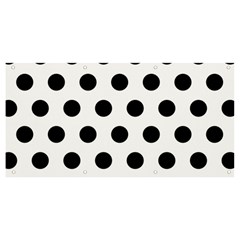 Polkadots White Banner And Sign 8  X 4  by nate14shop