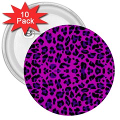 Pattern-tiger-purple 3  Buttons (10 Pack)  by nate14shop