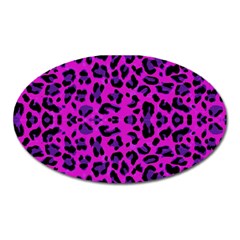 Pattern-tiger-purple Oval Magnet by nate14shop