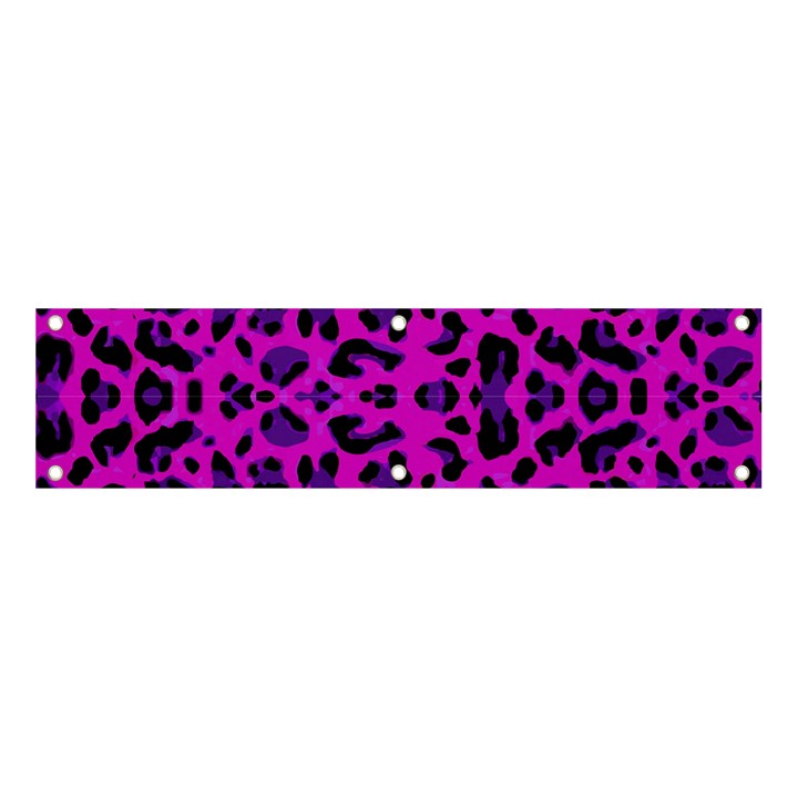 Pattern-tiger-purple Banner and Sign 4  x 1 