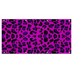 Pattern-tiger-purple Banner And Sign 8  X 4 