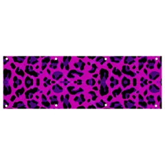 Pattern-tiger-purple Banner And Sign 9  X 3 