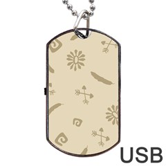 Pattern Frozen Dog Tag Usb Flash (two Sides)