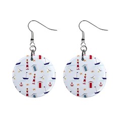 Nautical-ilustrasi Mini Button Earrings