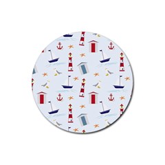 Nautical-ilustrasi Rubber Coaster (round) by nate14shop