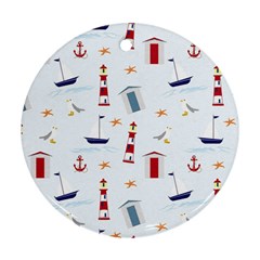 Nautical-ilustrasi Round Ornament (Two Sides)