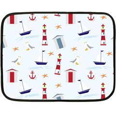 Nautical-ilustrasi Fleece Blanket (Mini)