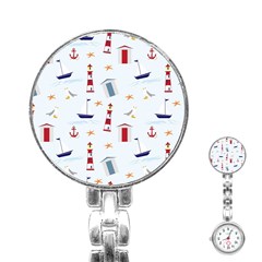 Nautical-ilustrasi Stainless Steel Nurses Watch