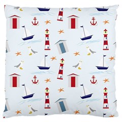 Nautical-ilustrasi Standard Flano Cushion Case (One Side)