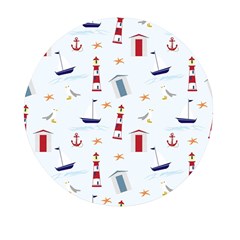 Nautical-ilustrasi Mini Round Pill Box (pack Of 3) by nate14shop