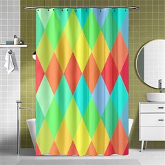 Low-poly Shower Curtain 48  X 72  (small)  by nate14shop