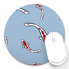 Koi-pattern Round Mousepads by nate14shop