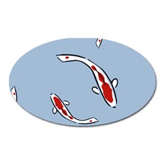 Koi-pattern Oval Magnet