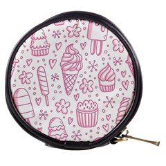 Illustration-pink-ice-cream-seamless-pattern Mini Makeup Bag by nate14shop