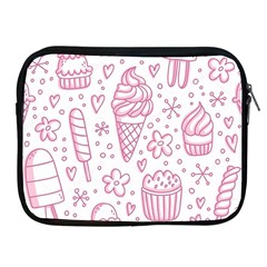 Illustration-pink-ice-cream-seamless-pattern Apple Ipad 2/3/4 Zipper Cases by nate14shop