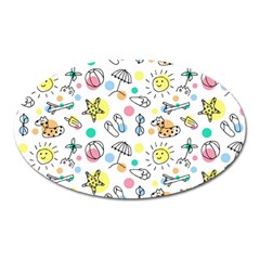 Doodle Oval Magnet