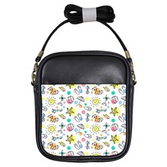 Doodle Girls Sling Bag by nate14shop