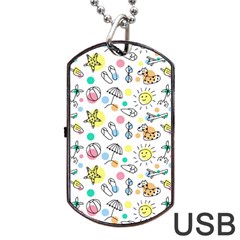 Doodle Dog Tag Usb Flash (two Sides)