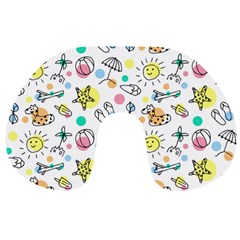 Doodle Travel Neck Pillow by nate14shop