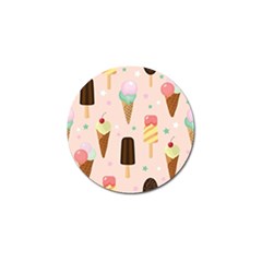 Cute-pink-ice-cream-and-candy-seamless-pattern-vector Golf Ball Marker (10 Pack) by nate14shop