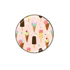 Cute-pink-ice-cream-and-candy-seamless-pattern-vector Hat Clip Ball Marker by nate14shop