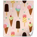 Cute-pink-ice-cream-and-candy-seamless-pattern-vector Canvas 8  x 10  8.15 x9.66  Canvas - 1