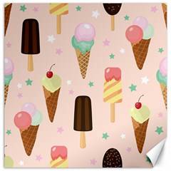 Cute-pink-ice-cream-and-candy-seamless-pattern-vector Canvas 16  X 16  by nate14shop