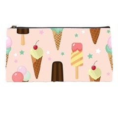 Cute-pink-ice-cream-and-candy-seamless-pattern-vector Pencil Case by nate14shop