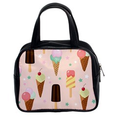 Cute-pink-ice-cream-and-candy-seamless-pattern-vector Classic Handbag (two Sides) by nate14shop