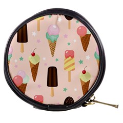 Cute-pink-ice-cream-and-candy-seamless-pattern-vector Mini Makeup Bag by nate14shop