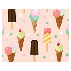 Cute-pink-ice-cream-and-candy-seamless-pattern-vector Double Sided Flano Blanket (medium)  by nate14shop