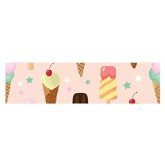 Cute-pink-ice-cream-and-candy-seamless-pattern-vector Oblong Satin Scarf (16  X 60 ) by nate14shop