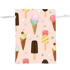 Cute-pink-ice-cream-and-candy-seamless-pattern-vector  Lightweight Drawstring Pouch (xl) by nate14shop