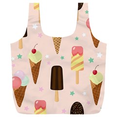 Cute-pink-ice-cream-and-candy-seamless-pattern-vector Full Print Recycle Bag (xxxl) by nate14shop