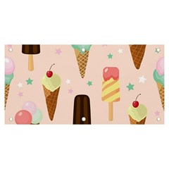 Cute-pink-ice-cream-and-candy-seamless-pattern-vector Banner And Sign 6  X 3  by nate14shop