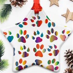 Colorful Star Ornament (two Sides) by nate14shop