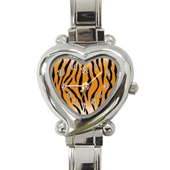 Animal-tiger Heart Italian Charm Watch by nate14shop