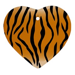 Animal-tiger Heart Ornament (two Sides) by nate14shop