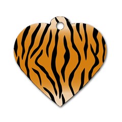 Animal-tiger Dog Tag Heart (two Sides) by nate14shop