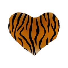 Animal-tiger Standard 16  Premium Heart Shape Cushions by nate14shop