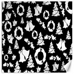 Backdrop-black-white,christmas Canvas 20  X 20  by nate14shop