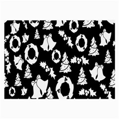 Backdrop-black-white,christmas Large Glasses Cloth by nate14shop