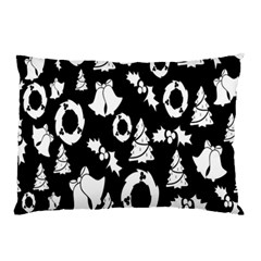 Backdrop-black-white,christmas Pillow Case by nate14shop